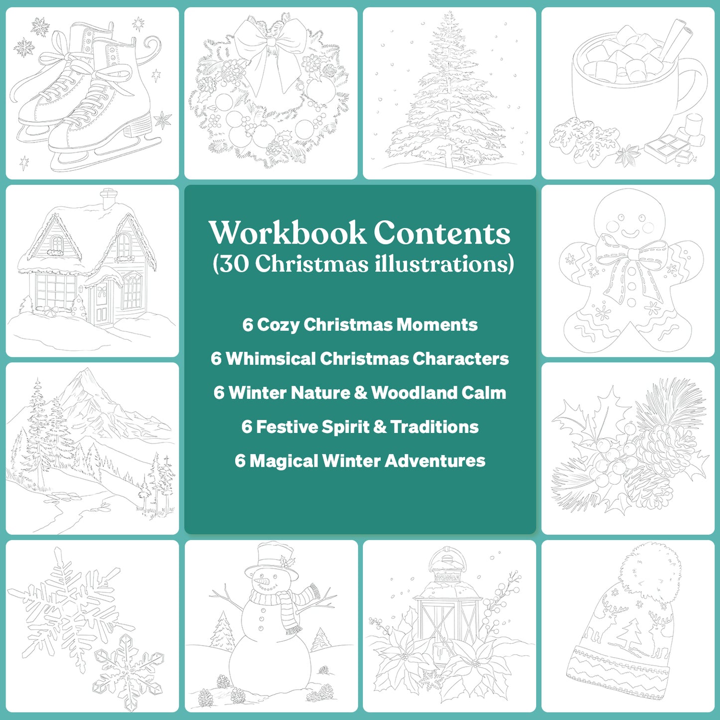 Tobio's™ Christmas Workbook & Paints