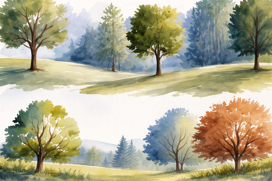 How to Paint Trees in Watercolor: Simple Shapes to Texture