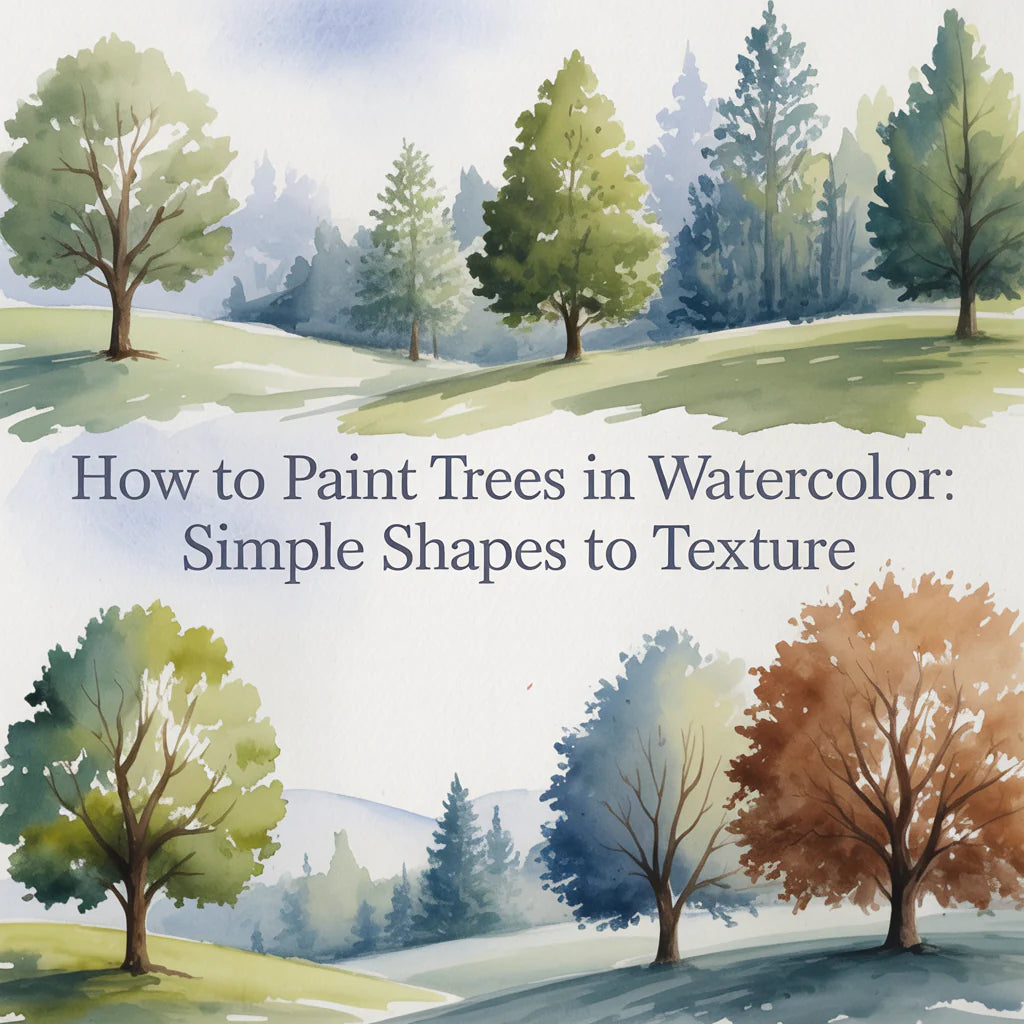 How to Paint Trees in Watercolor: Simple Shapes to Texture