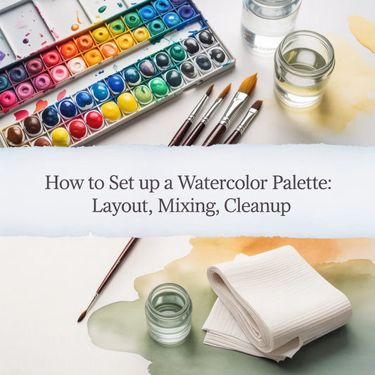 How to Set Up a Watercolor Palette: Layout, Mixing, Cleanup