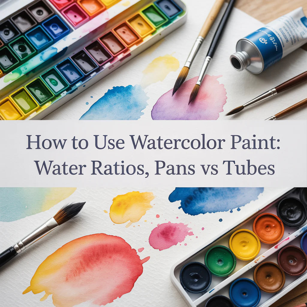 How to Use Watercolor Paint: Water Ratios, Pans vs Tubes