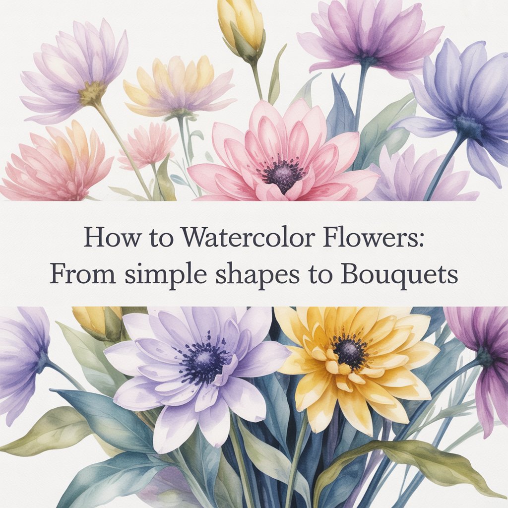 How to Watercolor Flowers: From Simple Shapes to Bouquets