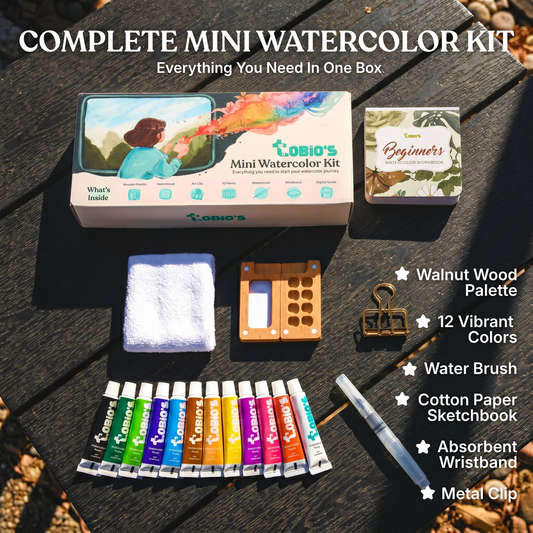 Tobio’s Watercolor Kit, which is the best travel watercolor kit that you can find