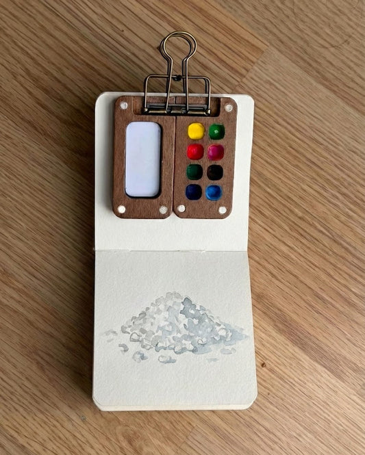 Watercolor painting with a salt-texture effect