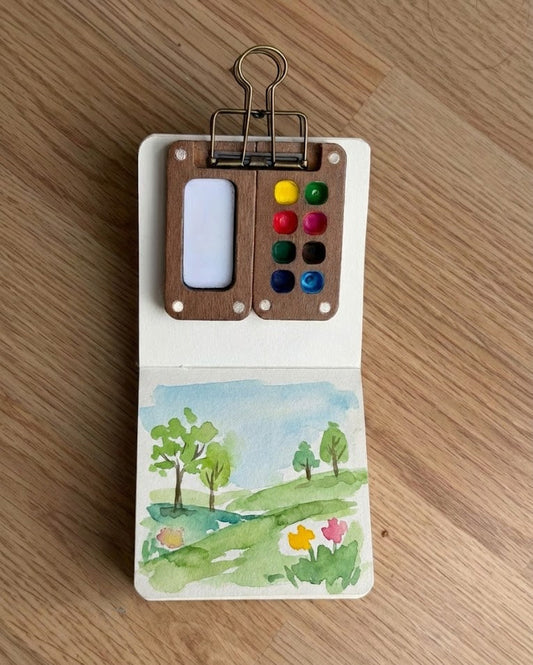 Soft spring watercolor painting