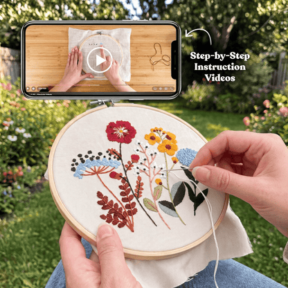 Susurros de flores silvestres - Kit de bordado