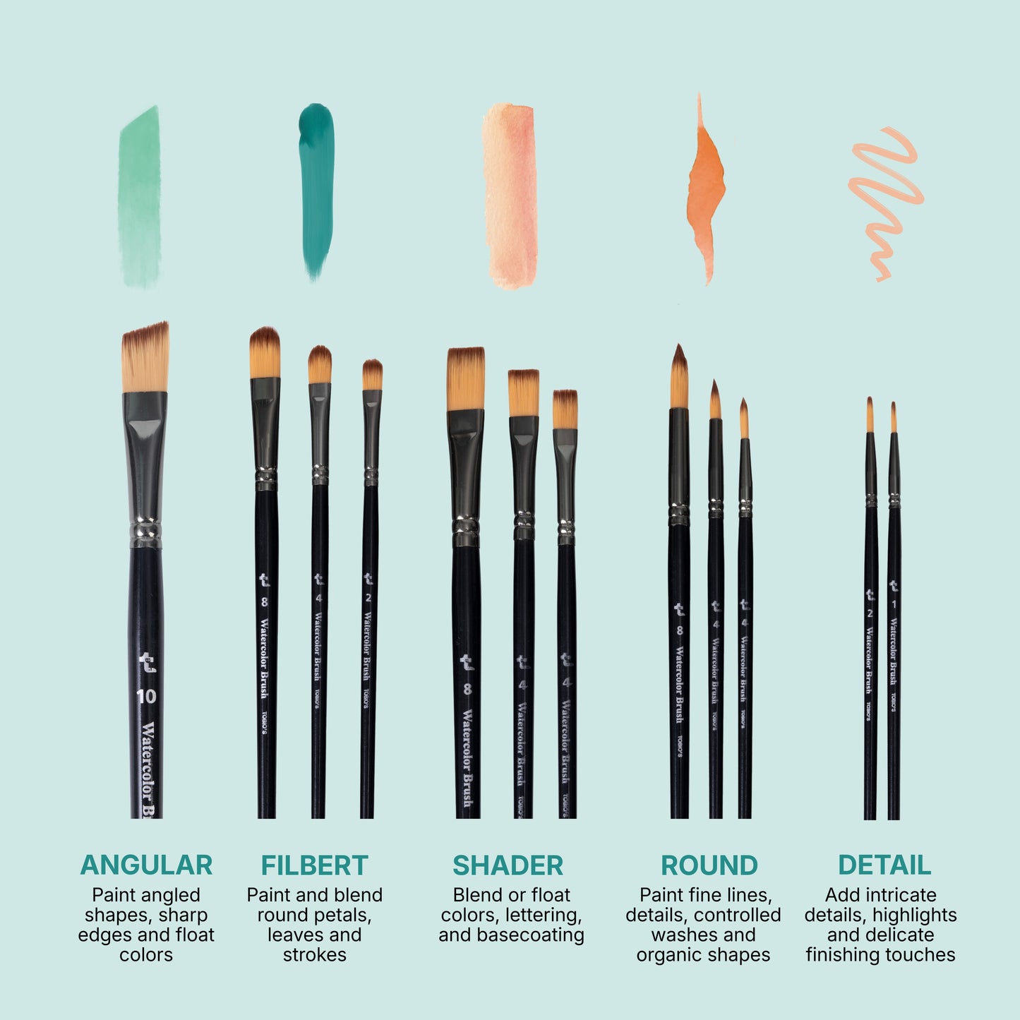 Tobio’s Artist Brush Set (12 Pcs)