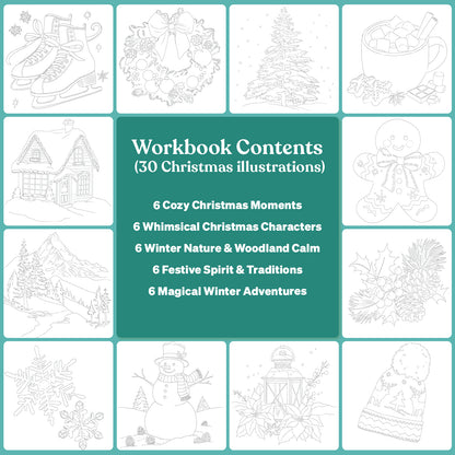 Tobio's™ Christmas Workbook & Paints