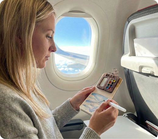 Travel watercolor painting review
