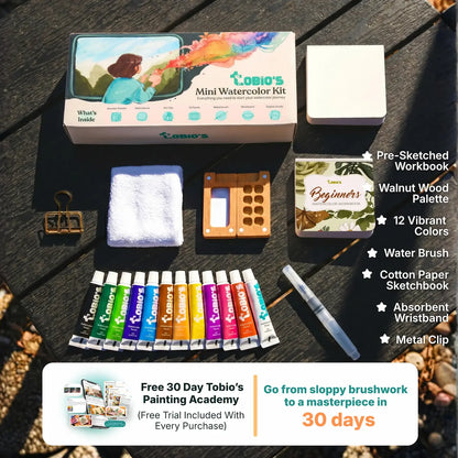 Tobio's Mini Watercolor Kit + Painting Academy