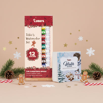 Tobio's™ Christmas Workbook & Paints
