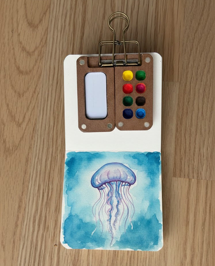 Watercolor painting of a jellyfish