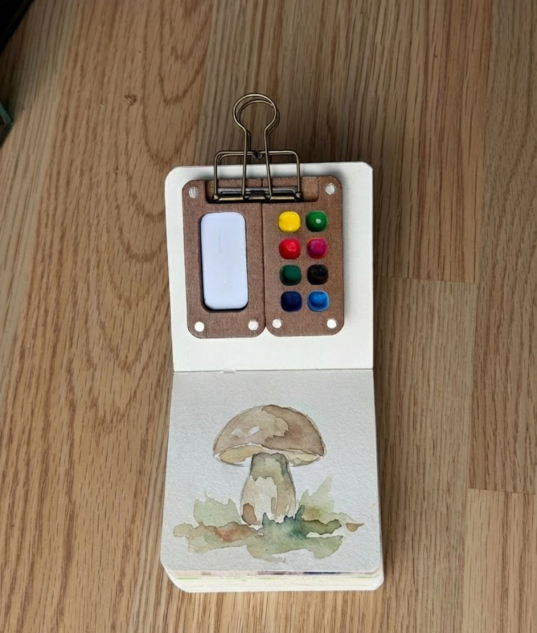 Watercolor painting of a mushroom