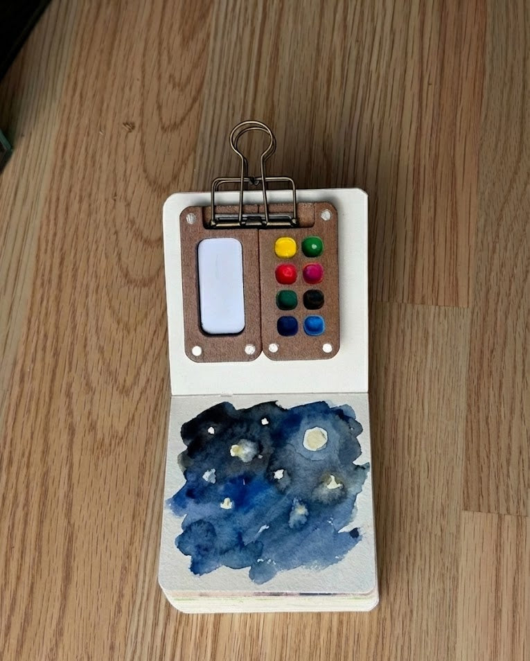 Natthimmel Akvarellmålning