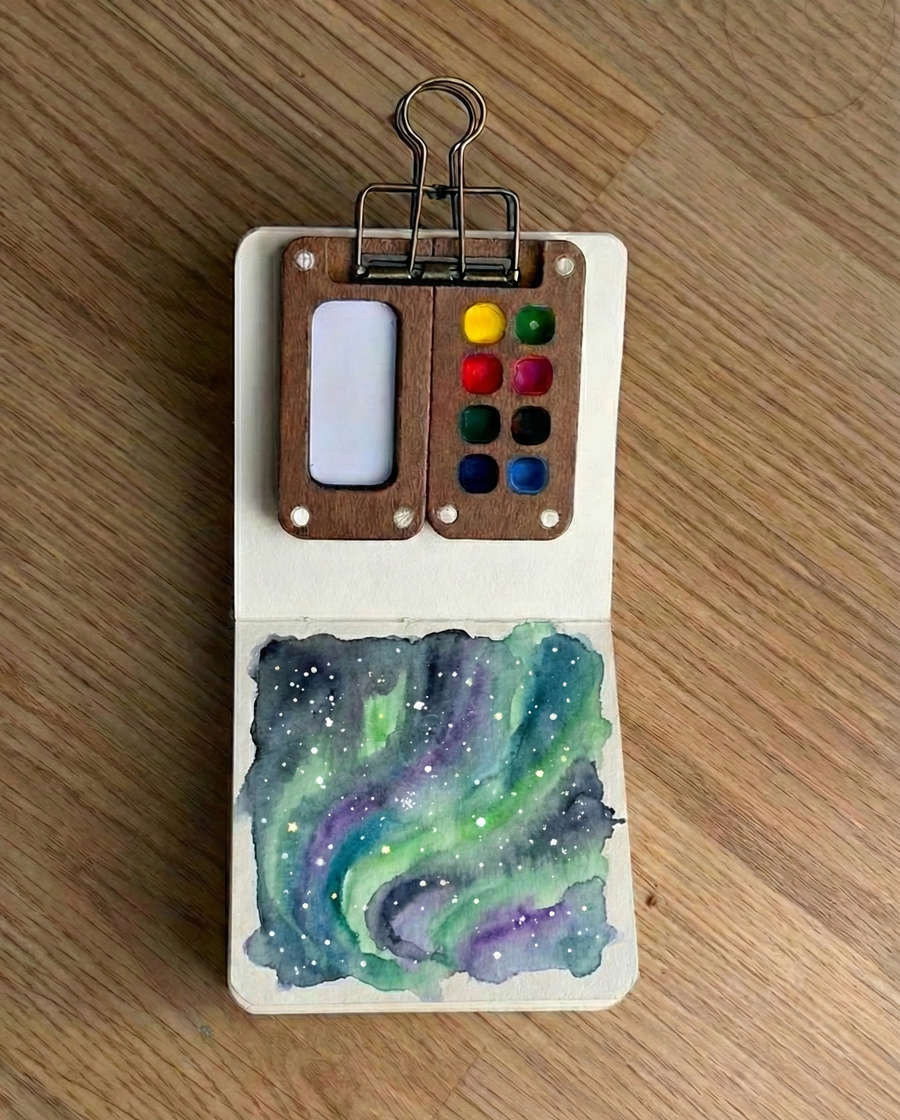 Norrsken Akvarellmålning