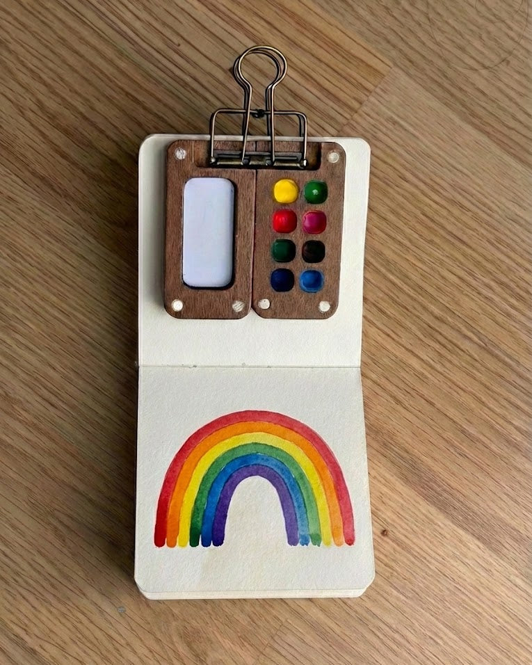 Regnbåge Akvarellmålning