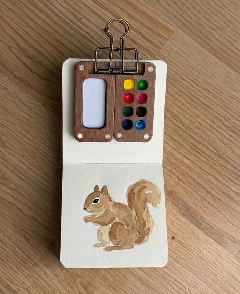 squirrel watercolor painting