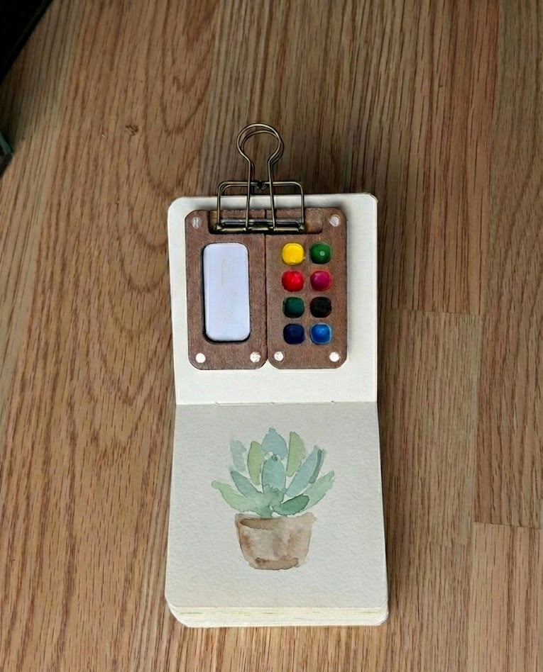 Suckulenter Akvarellmålning